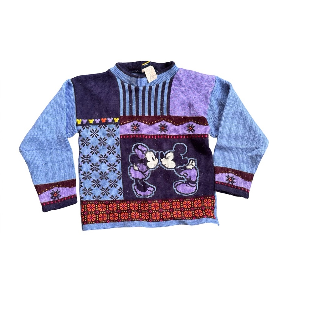 VTG 90s Disney kids sweater size 6X multicolored
